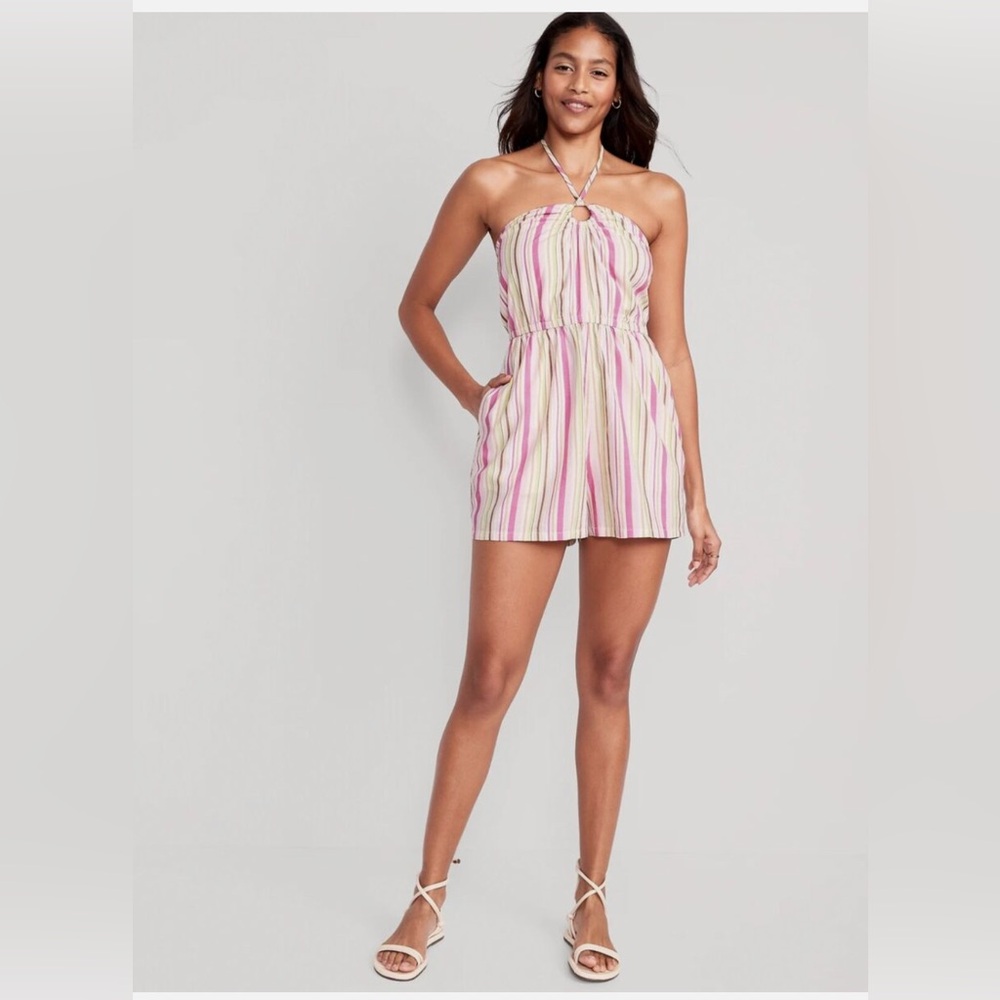 Old Navy Multicolor Striped Romper - NWOT